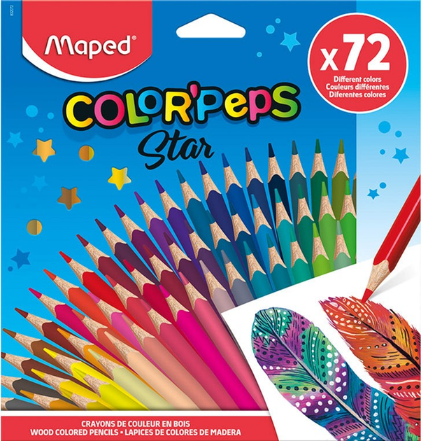 Набір кольорових олівців Maped Colorpeps тригранні 72 шт (3154148320722) - зображення 1