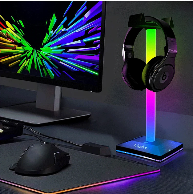 Подставка для наушников SV светящаяся с атмосферной RGB-подсветкой (sv3906) - Фото 5 Подставка для наушников SV светящаяся с атмосферной RGB-подсветкой (sv3906) - изображение 5