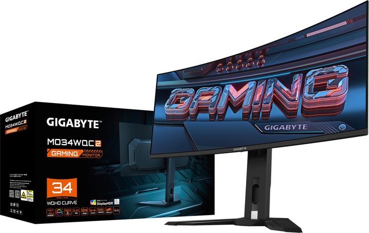 Монітор 34" Gigabyte MO34WQC2-EK Gaming Monitor - зображення 8