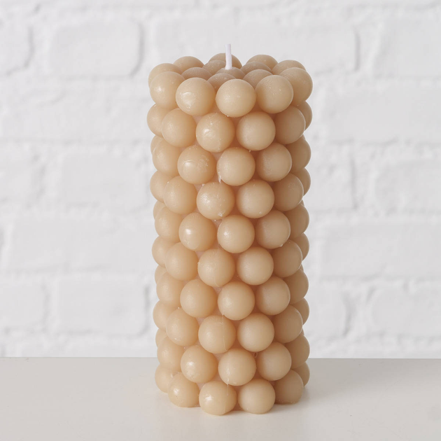 Свічка Boltze Home Pearls декоративна 14 x 7 см Бежева (5902973432978) - зображення 4