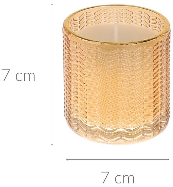 Świeczka Home Styling Collection w szkle 7 cm Żółta (5902973437966) - obraz 2