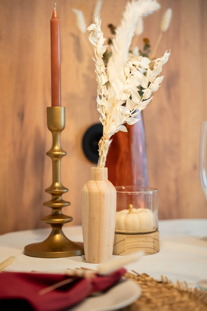 Zestaw świec Homea Essential 5 szt 20 cm Brązowych (ZES3574380644095) - obraz 3