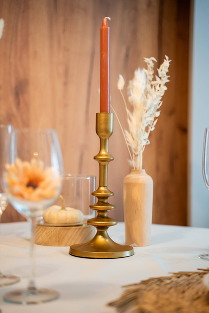Zestaw świec Homea Essential 5 szt 20 cm Brązowych (ZES3574380644095) - obraz 4