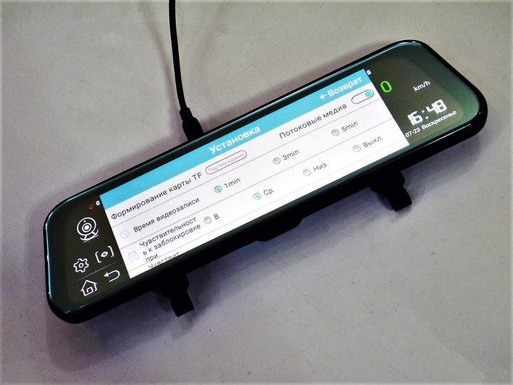 Відеореєстратор зеркало 10" сенсор Full HD 4G SIM Android GPS Wi-Fi Bluetooth FM-трансмітер з камерою заднього огляду AMR-810 - зображення 6