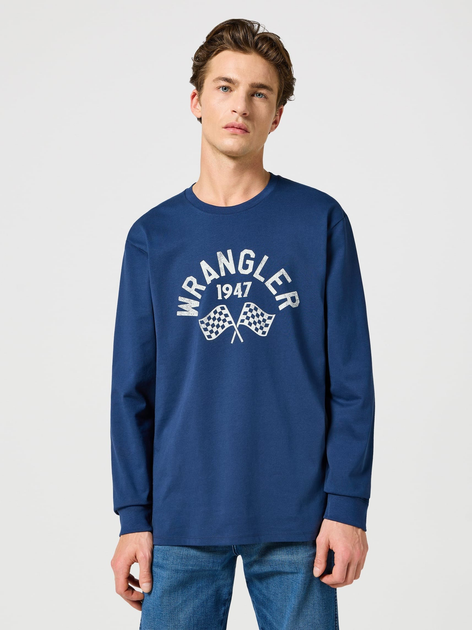 Лонгслив мужской Wrangler 112357447 XL Темно-синий (5401139141094) 