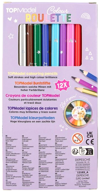 Гра для розфарбовування Topmodel Depesche Рулетка + 12 крейди (4010070629984) - зображення 6