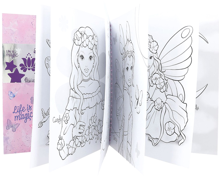 Книжка-розмальовка Topmodel Depesche Fairy Love з блискітками (4010070678265) - зображення 4