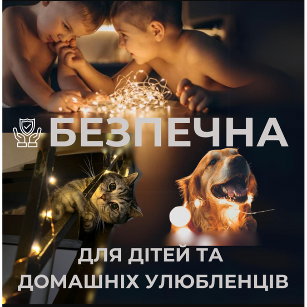 Гирлянда "Роса" USB с пультом д/у теплый свет 20 м 200 диодов 8 режимов таймер для наружного и внутреннего использования - изображение 5