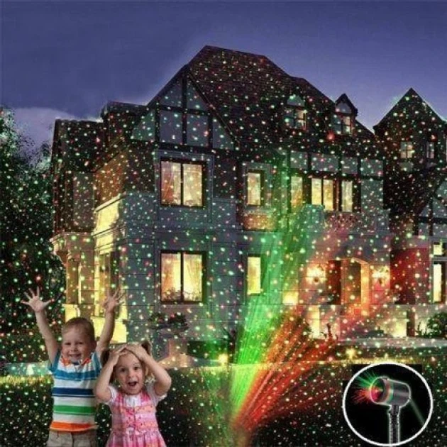 Лазерный проектор - гирлянда на дом STAR SHOWER Laser Light праздничное освещение движущиеся точки - изображение 3