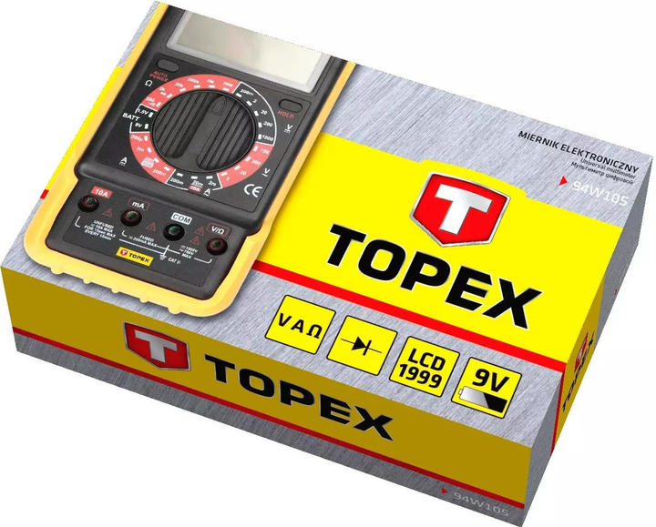 Електронний мультиметр TOPEX 94W105 (5902062503527) - зображення 2