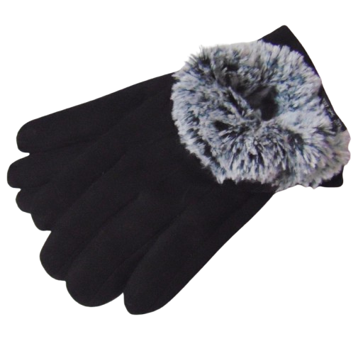 Мужские перчатки трикотаж на меху Anjela 11 черные В0101 – Стильные ...