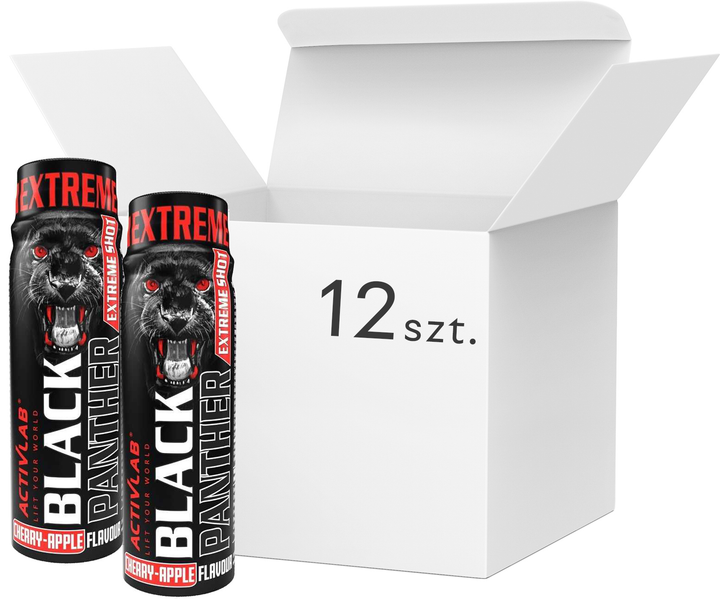 Kompleks przedtreningowy Activlab Black Panther Extreme Shot 12 x 80 ml Jabłko-wiśnia (5907368800882) - obraz 1