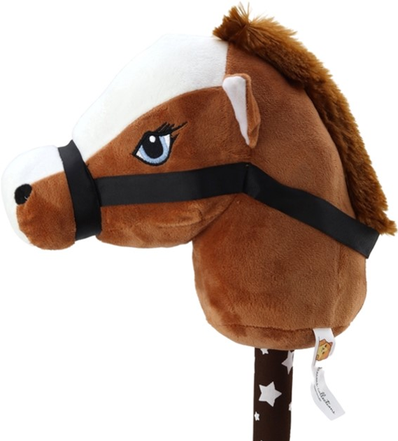 Конячка з паличкою LEAN Toys Hobby Horse Shorthair з музикою Темно-коричнева (5905991009139) - зображення 3