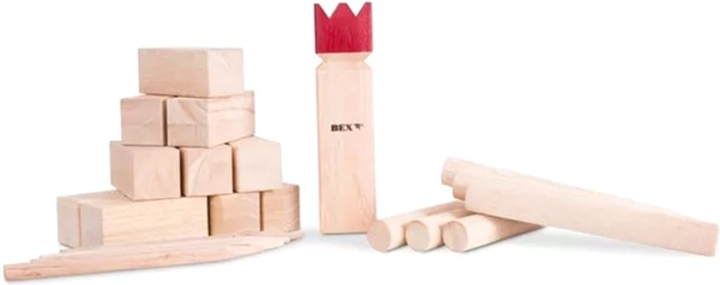 Zestaw do zabawy Tactic Bex Kubb Original Red King (7392601110114) - obraz 3
