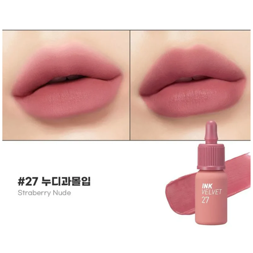 Тінт для губ Peripera Ink Velvet Матовий, 4 г #27 Strawberry Nude - зображення 2