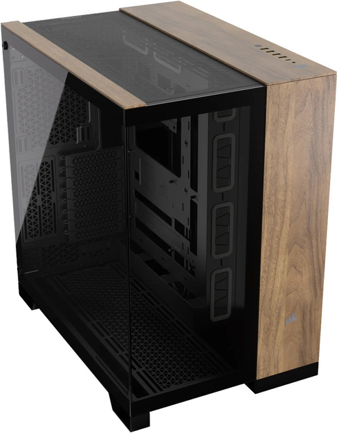 Obudowa Corsair 6500X Mid-Tower Black/Walnut Wood (CC-9011282-WW) - obraz 1