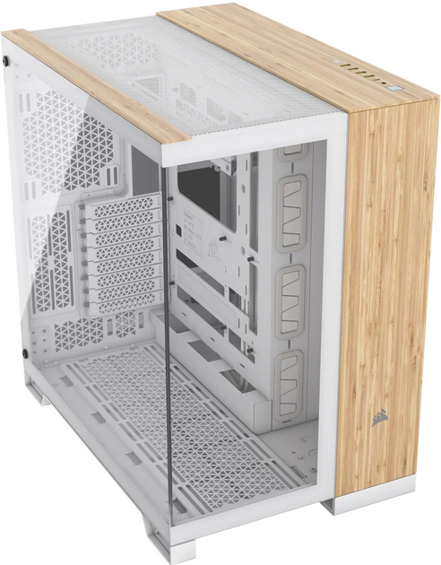 Корпус Corsair 6500X Mid-Tower White/Bamboo Wood (CC-9011284-WW) - зображення 1