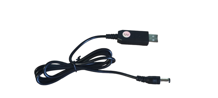 Кабель питания USB для роутера от повербанка с 5.5V до 12 V1A - Фото 1 Кабель питания USB для роутера от повербанка с 5.5V до 12 V1A - изображение 1