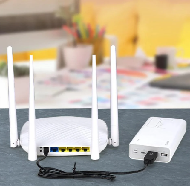 Кабель питания USB для роутера от повербанка с 5.5V до 12 V1A - Фото 5 Кабель питания USB для роутера от повербанка с 5.5V до 12 V1A - изображение 5