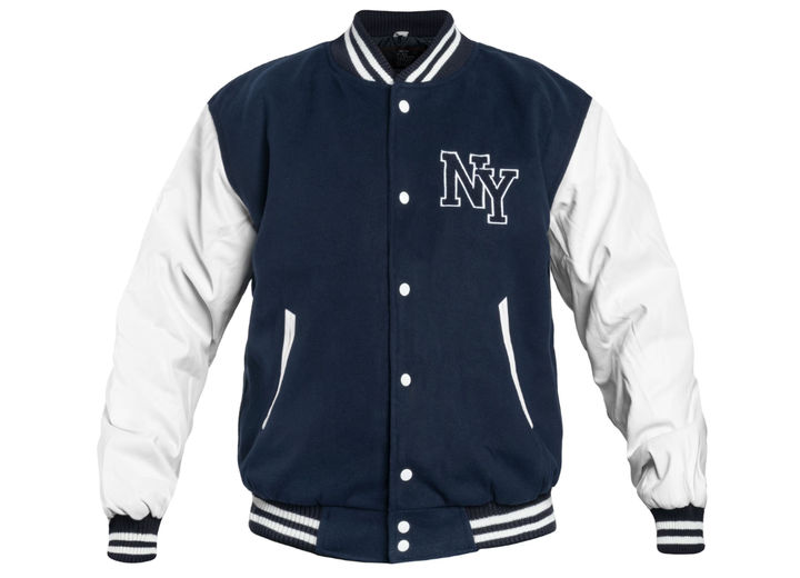 Куртка бомбер Mil-Tec NY Baseball - Синий с белым 10370003 размер XL - Фото 1 Куртка бомбер Mil-Tec NY Baseball - Синий с белым 10370003 размер XL - изображение 1