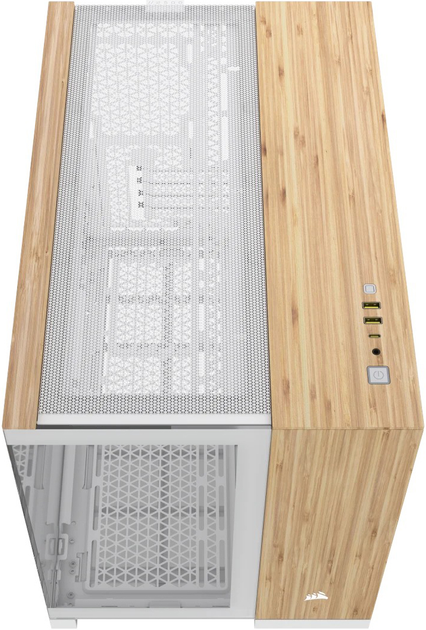 Корпус Corsair 2500X Micro ATX White/Bamboo Wood (CC-9011288-WW) - зображення 3
