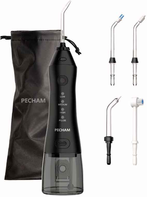 Ирригатор Pecham travel black PC-1581 + Электрическая зубная щетка PECHAM Black Travel PC-080 (комплект) - изображение 3