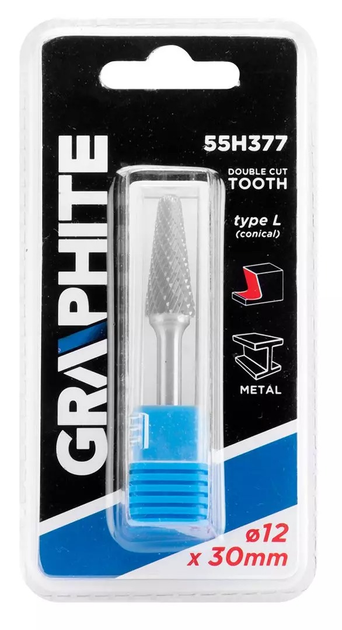 Frez do metalu Graphite HM 12 x 30 mm typ L 55H377 (5902062509215) - obraz 3