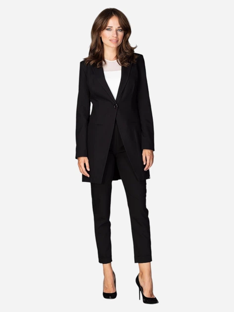 Піджак класичний жіночий Lenitif K497 M Чорний (5902194355490) - зображення 3