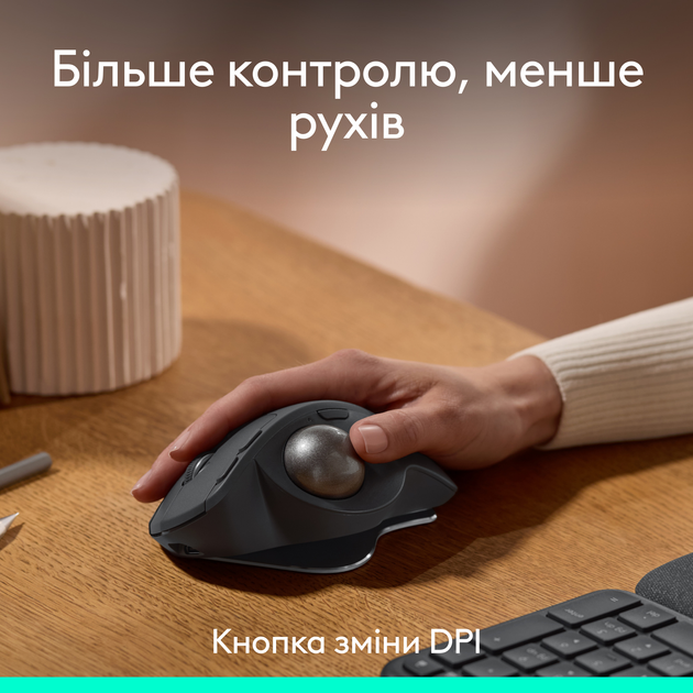 Мышь Logitech MX ERGO S Wireless Graphite (910-007260) - изображение 2