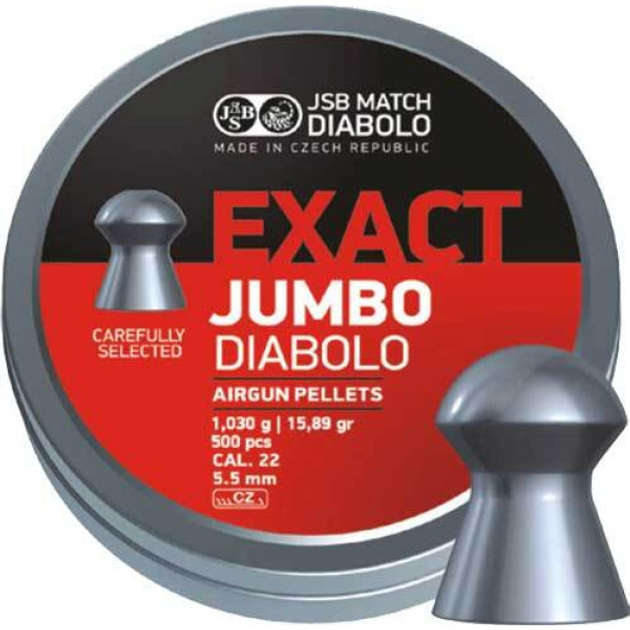 Свинцеві кулі JSB Diabolo Exact Jumbo 1.03 г 500 шт. - зображення 1