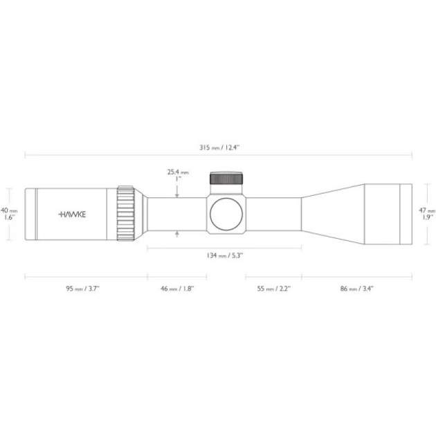 Приціл оптичний Hawke Vantage 3-9х40 сітка Mil Dot з підсвічуванням - зображення 2