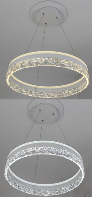 Керована світлодіодна люстра STELLA ICE 80W R-APP-500x1200-WHITE/CLEAR-220-IP20 - зображення 5