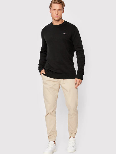 Sweter męski bawełniany Tommy Jeans DM13273-BDS M Czarny (8720116637281) - obraz 3