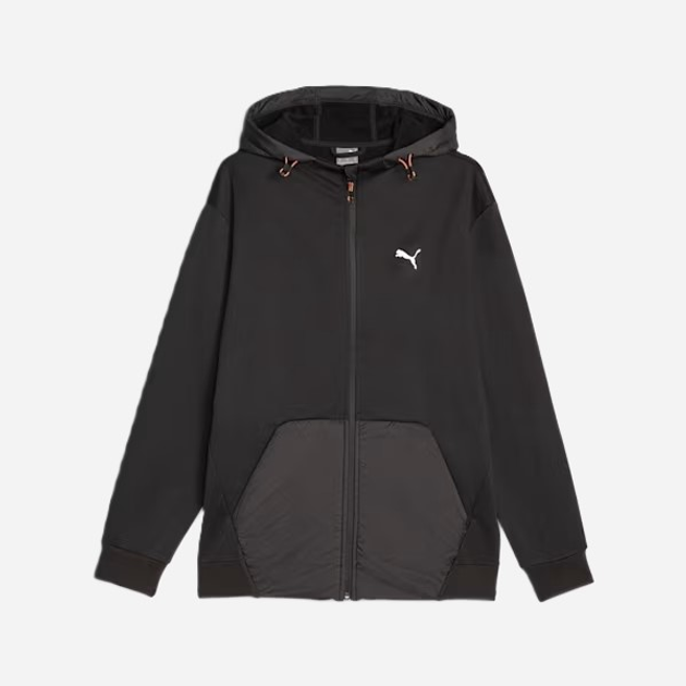 Толстовка на блискавці чоловіча Puma Open Road Full-Zip Hoodie Dk 67589701 XL Чорна (4099683484951) - зображення 6