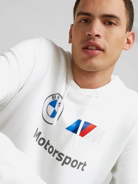 Bluza męska z kapturem Puma BMW MMS ESS FT 53814302 S Biała (4065453005015) - obraz 4