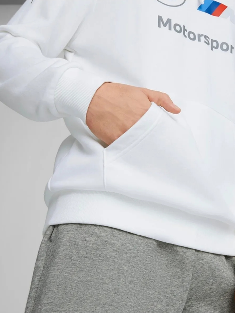 Bluza męska z kapturem Puma BMW MMS ESS FT 53814302 S Biała (4065453005015) - obraz 5