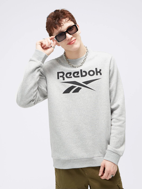 Світшот чоловічий Reebok Identity Big 100050273 2XL Сірий (4066751177657) - зображення 1