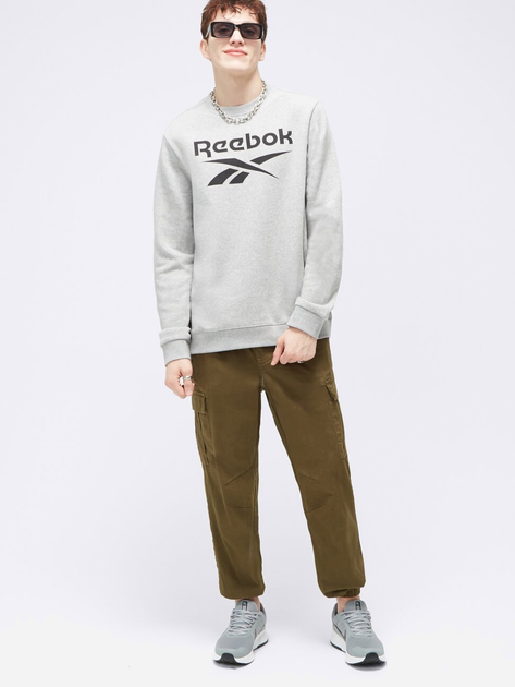 Bluza bez kaptura męska Reebok Identity Big 100050273 L Szara (4066751179941) - obraz 3
