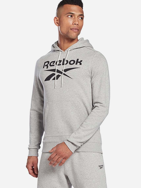 Bluza męska z kapturem Reebok Identity Big 100050292 S Szara (4066751261165) - obraz 1