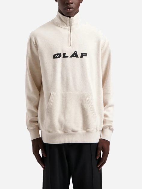 Толстовка чоловіча Olaf Italic Zip Mock M990202 M Екрю (8720104721459) - зображення 3