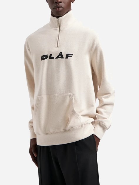 Толстовка чоловіча Olaf Italic Zip Mock M990202 L Екрю (8720104721466) - зображення 4