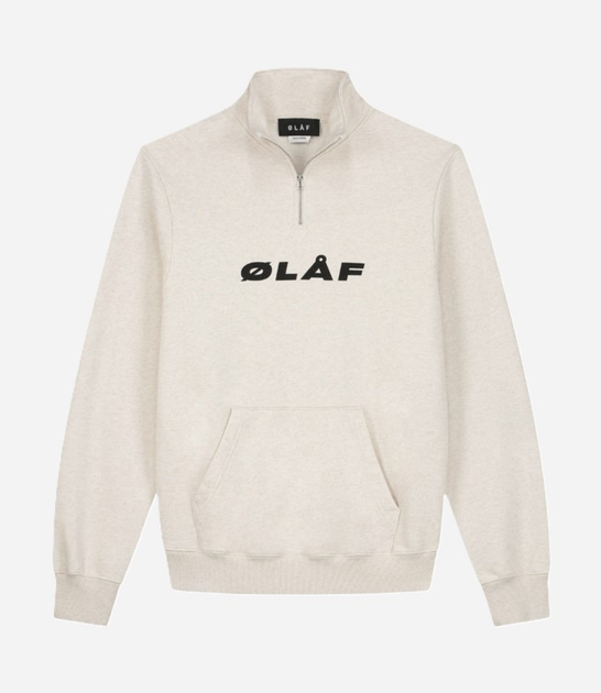 Толстовка чоловіча Olaf Italic Zip Mock M990202 L Екрю (8720104721466) - зображення 5