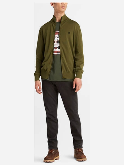 Bluza męska rozpinana streetwear Timberland TB0A2BMZ XXXL Oliwkowa (196246842310) - obraz 3