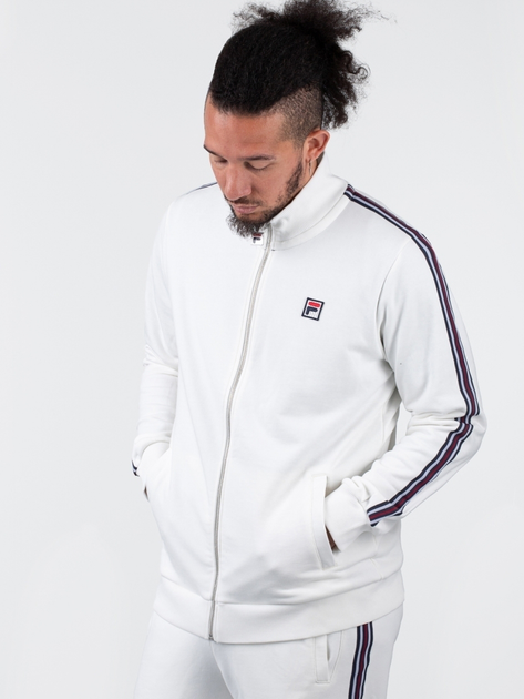 Bluza męska rozpinana streetwear z kołnierzykiem Fila FAM0223-10011 M Biała (4064556276360) - obraz 3