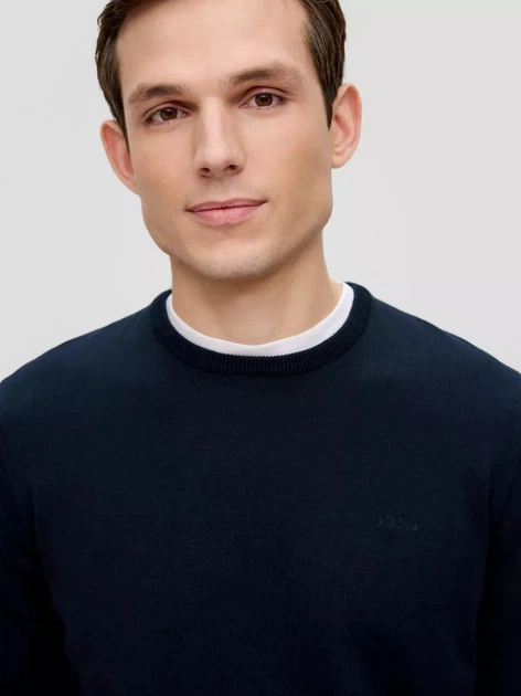 Sweter męski bawełniany s.Oliver 10.3.11.17.170.2143173-5978 L Ciemnogranatowy (4099974990710) - obraz 5