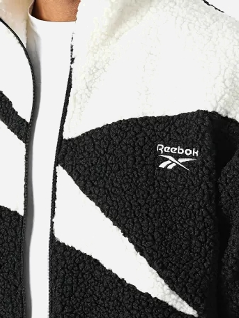 Толстовка Шерпа на блискавці чоловіча Reebok Cl F Vector Hi Pile Fleece 100206109 XS Чорна (1200143860960) - зображення 6