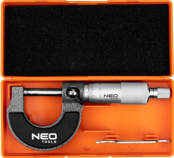 Mikrometr NEO Tools 0 - 25 mm 75-020 (5907558491548) - obraz 3