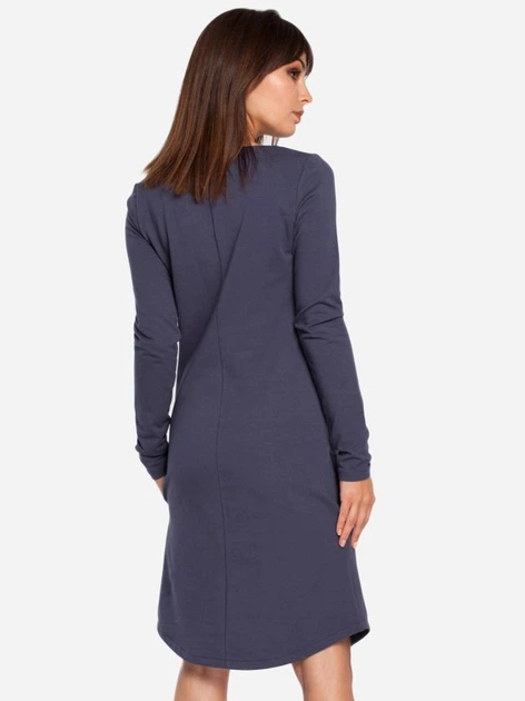 Sukienka tunika damska elegancka BeWear B017 86822 M Niebieska (5902041177084) - obraz 2