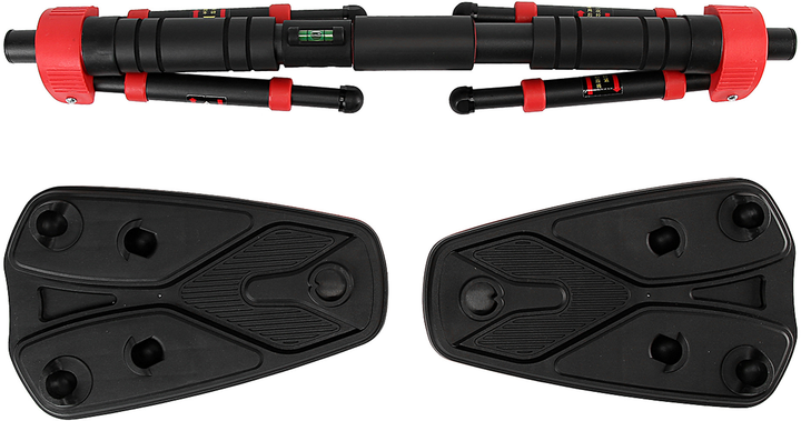 Турнік розсувний Cornix Elite+ 80-120 см Black/Red (XR-0294) - зображення 4
