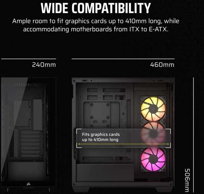 Корпус Corsair 3500X ARGB Mid-Tower Black (CC-9011278-WW) - зображення 10